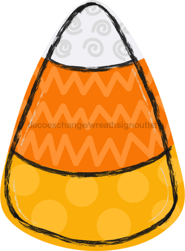Candy Corn with Chevron Print, wood sign, DECOE-W-006 - DecoExchange®